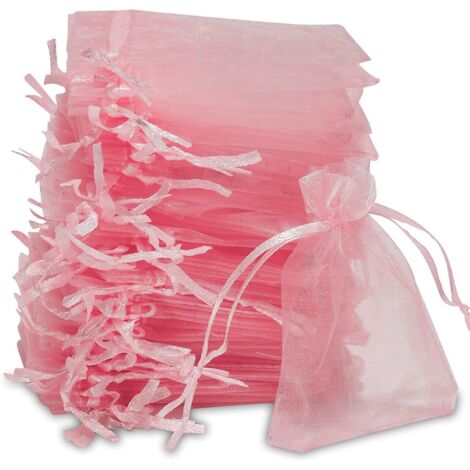 lot De 100 Sachets En Organza, 7 X 9 Cm, Pochette Cadeau En Organza, Pochette Bijoux, Sachets De Mariage, Sachets De Lavande, Faveur De Mariage (1/5)