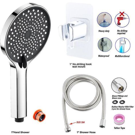 ensemble De Pommeau De Douche Haute Pression - Pommeau De Douche Haute Puissance  3 Jets Pour Pommeaux De Douche Lectriques  Faible Pression D'eau (1/4)