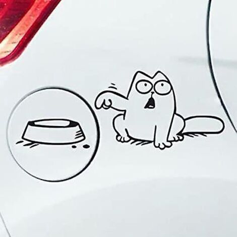 autocollant Pour Voiture Chat Et Gamelle, Plusieurs Couleurs (1/5)