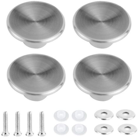 4 Pices Argent Boutons De Couvercle De Casserole, Boutons De Couvercle De Pot, Poigne Casserole Universelle De Cuisine En Acier Inoxydable Rsistan (1/5)