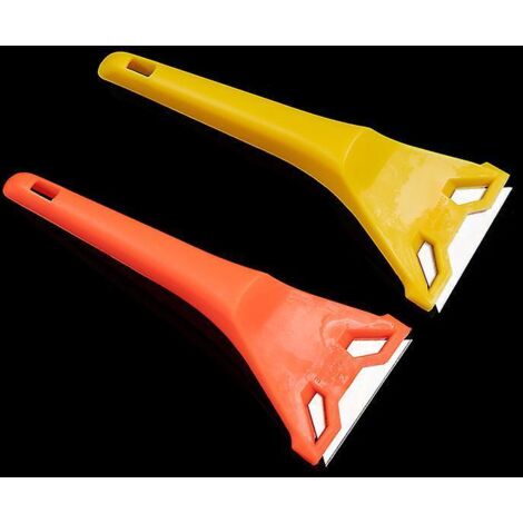 2pcs Grattoirs, Verre Grattoir Vitrocramique Plaque Grattoir, Pour Enlever Les Tiquettes, A Colle, La Peintureautocollants Et Dcalcomanies (1/5)