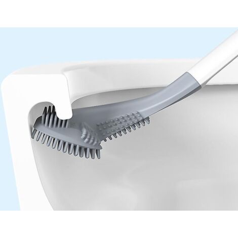 brosse Wc De Golf, Brosse Wc Et Support - Brosse De Toilette En Silicone Avec Long Manche - Pas De Brosse D'angle Mort - Brosse Wc Avec Poils En S (1/5)