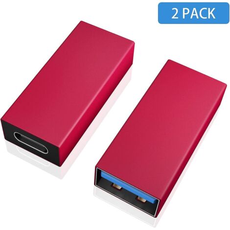 lot De 2 Adaptateurs (noir) Usb C Vers Usb 3.0, Usb 3.1, Usb 3.0 Femelle Vers Usb C Femelle, Compatible Avec Iphone 11, Google Pixel, Samsung Gala (1/5)