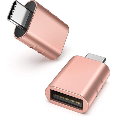 or Rose Adaptateur Usb C Vers Usb Pack De 2 Adaptateurs Usb C Mle Vers Usb3 Femelle Compatible Avec Macbook Pro/air 2021 Imac Ipad Mini 6/pro, Ada (1/5)