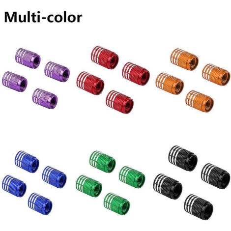 24pcs Capuchons De Poussire De Voiture Autour De Roue En Aluminium Pneu Valve Caps (1/5)