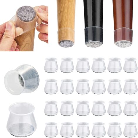 lot De 24 Capuchons En Silicone Pour Pieds De Chaise - Protections Pour Pieds De Meubles - Housses De Pieds De Table Mobiles - Protgent Du Sol Des (1/5)
