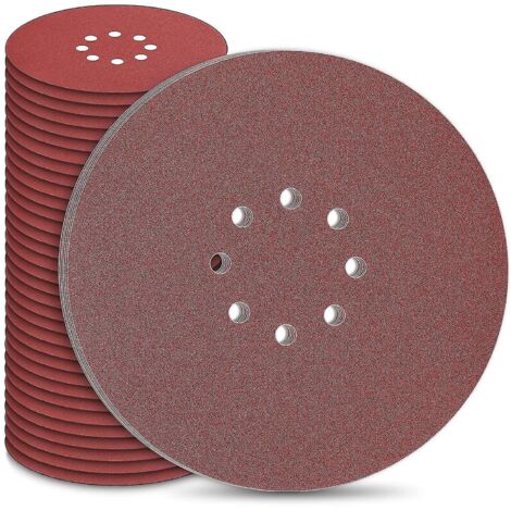 disque Poncage 225 Mm, Disque Abrasif 225mm 8 Trous 30pcs Disques De Ponage 225mm Grain 10x P40 120/240 Disques Abrasifs Auto-agrippants Pour Ponc (1/5)