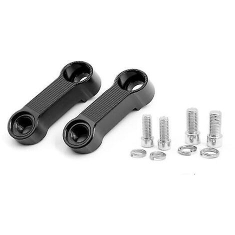 rallonge De Rtroviseur (noir), Kit D'adaptateur De Rtroviseur De Moto En Aluminium 10 Mm 8 Mm Riser Mount Extender Avec Trous De Montage M10 Ou M8 (1/5)