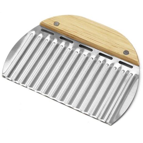 1 Couteau Lame Ondule, Couteau De Tranches De Pomme De Terre, Coupe-frites Onduls Multifonction En Acier Inoxydable, Pour Coupe Pommes Deterre, Lg (1/5)