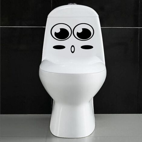 autocollant Smiley, Sticker Mural Drle Pour Wc, Salle De Bain, Cuisine, Pvc, 1 Couleur, Taille Unique (1/5)