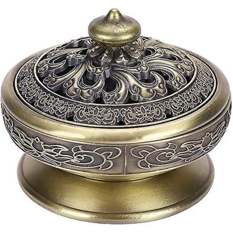 petit Encensoir Brle Encens Lotus Bouddha Porte-encens Bronze Vintage Brleur D'encens Charbon Pole Luxe Support Encens Mtal Dcoratio Maison Bureau (1/5)