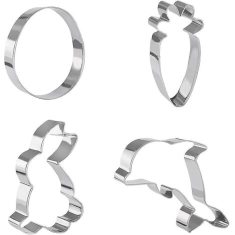 lot De 4 Emporte-pices En Acier Inoxydable Pour Nol Linzer Emporte-pices Pour La Dcoration De Gteaux (1/5)