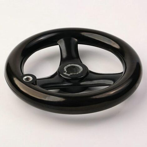 roue Main - Poigne De Volant Rond Noir 3 Rayons Roue Main En Plastique Avec Poigne Tournante Pour La Fraiseuse De Tour 12 100mm (1/5)