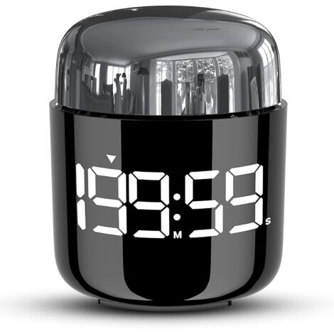 minuterie De Cuisine Numrique, Forme De Bouteille Ronde Minuteur De Cuisine Avec Led Plein Cran, 3 Volume Rglable, Chronomtre & Compte Rebours Po (1/5)