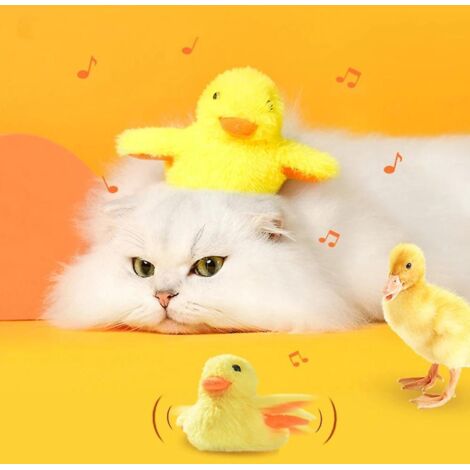 1 Jouet Pour Chat Avec Herbe Chat,jouet De Canard Peluche Rechargeable Par Usb,jouet Pour Chat Interactif Electronique Avec Sons Canard De Ralist (1/5)