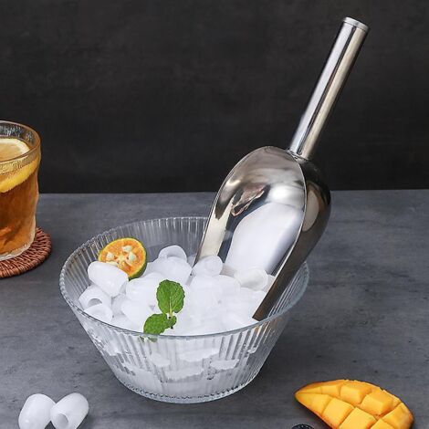 1 Pelle Glace/glace Pour Glace Concasse Et Glaons, Perfor, Rond, Acier Inoxydable, Argent (1/5)