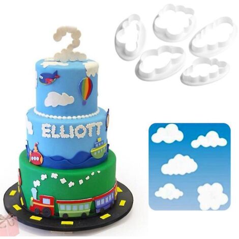 25 Pices Nuage Fondant Coupe Gteau Moule, Emporte-pices Nuage, Coupe Gteau Nuage, Pour Salle De Cuisson, Caf, Gteau D'anniversaire Ou De Mariage (1/5)