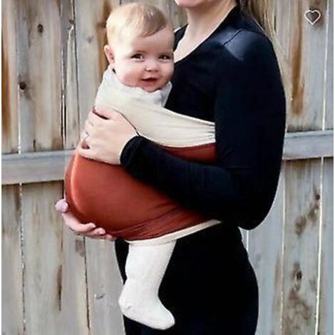 1 Pice Caramel Porte Bb, Porte-bb Naissance Confortable Extremement Doux Pour Nouveau-n, Sling Bb Enveloppant Ergonomique Physiologique Pour Avec (1/5)