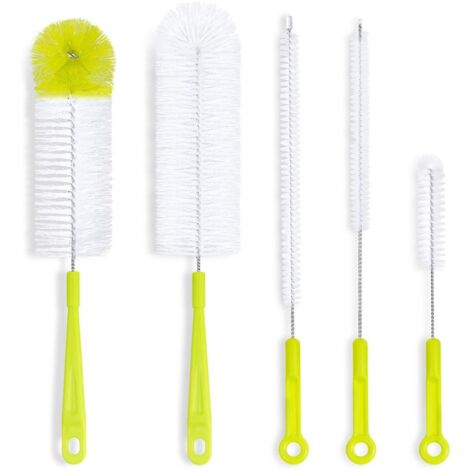 brosse De Nettoyage De Bouteille,5 Pcs Nylon Tube Brosses Pour Bouteille En Verre Bb Biberon Bouilloire Clavier,tuyau Brosses De Nettoyage (1/5)