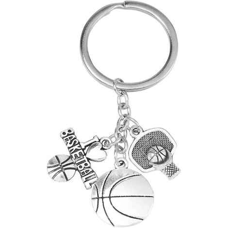 porte-cls De Basketball Sports Mtal Pendentif Pour Dcoration Ornement Cadeau (1/5)
