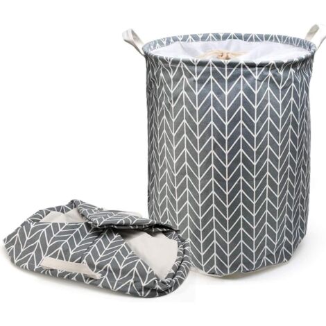 panier Linge, Corbeille A Linge En Coton Pliable Panier De Rangement Avec Panier A Linge Pour Vtements Stockage De Jouets Household Sac Linge Sal (1/5)