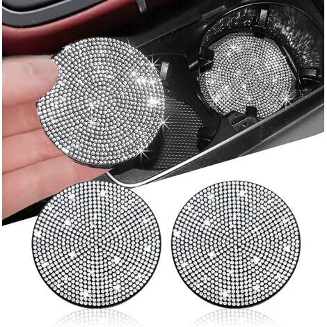 4pcs Dcoration Voiture, Porte Gobelet Voiture, Dessous De Verre Avec Strass, Accessoire Voiture Intrieur Dcorationsous Verre De Voiture (1/5)