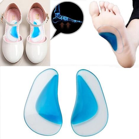 2 Paires Semelles Orthopdiques En Silicone Gel Pad Arch Orthtique Semelle Pied Plat (bleu) (1/5)