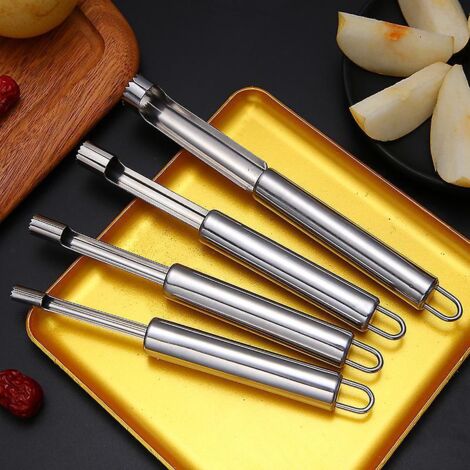4pcs Vide-pommes Acier Inoxydable,dnoyauteur Pommes En Acier Inoxydable,vide Pomme,extracteur De Pomme,vide Pommes Inox,vide Fruit Pour La Maison
