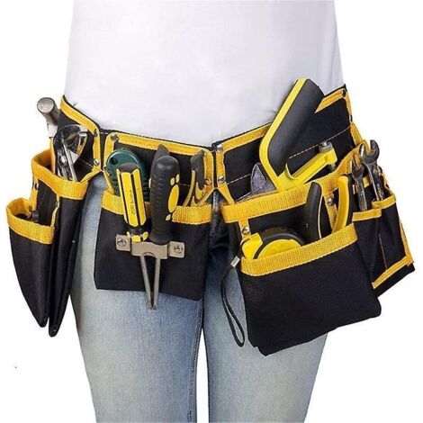 ceinture Porte-outils Avec 11 Poches, Porte Outils,en Tissu Oxford Impermable, Avec Sangles Rglables, Pour Lectriciens, Charpentiers, Constructeur (1/5)