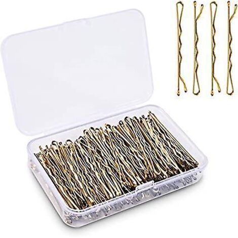 epingles Cheveux, 150pcs Epingle Cheveux Femme, Mtal Pince Chignon, Pinces Cheveux, Pins Kit Pour Femmes Filles Et Salon De Coiffure (dor) (1/5)