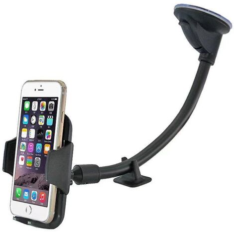 support Tlphone Voiture Ventouse Pour Tableau De Bord Pare-brise, Support Voiture Rotation 360 Bras Prolong Angle Tlescopique Porte Telephone Voit (1/5)