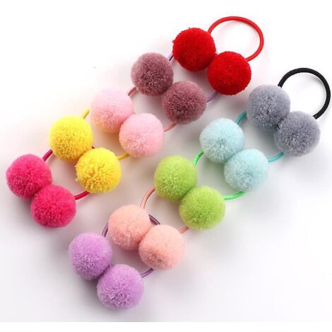 lot De 20 Lastiques Cheveux Pour Bb Fille - En Caoutchouc Souple - Multicolore - Pour Queue De Cheval (1/5)