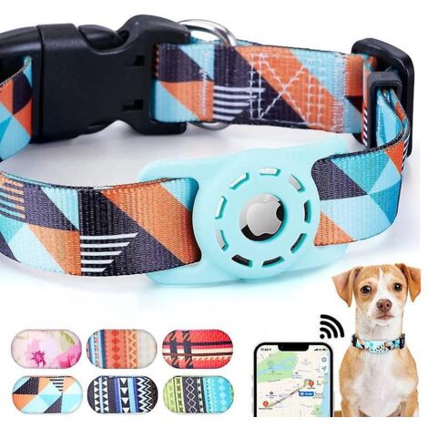 collier Chat -s-bleu Clair Impression Numrique Collier Pour Chat Airtag Support Airtag Boucle De Scurit,collier Chat Personnalis