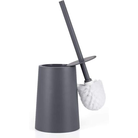 brosse Wc Noir Mat Brosse Toilette Noire Balai Toilette Wc Avec Couvercle Brosses Wc Et Supports Long Manche Balayette Wc Plastique Pour Salle De (1/5)