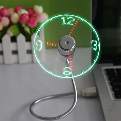 mini Ventilateur Usb Flexible, 1 Pice Ventilateur De Charge Avec Led Pour Pc Portable Chargeur (1/5)