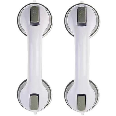barres D'appui Ventouse Pour Salle De Bain (lot De 2), Main Courante Pour Personnes Handicapes, Poigne De Scurit Portable Avec Ventouse, Aucune F (1/5)