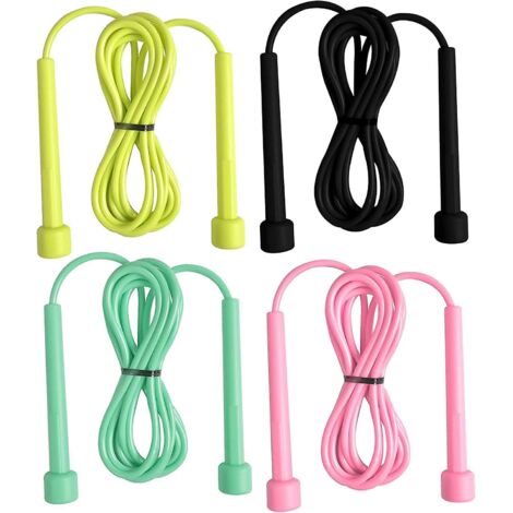 4 Pices Corde  Sauter Pour Enfant Adulte Speed Jump Skipping Rope Rglable Avec Poignes Antidrapantes Confortables Corde  Sauter Colore Pour Fitnes
