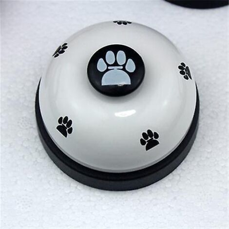 lot De 2 Cloches De Dressage Pour Animaux, Empreintes De Pattes Noires Et Blanches Cloches Pour Chiens Avec Gros Boutons Cloches De Dressage Pour
