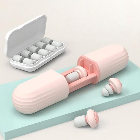 rose Bouchon D'oreille Pour Dormir Anti Bruit Pour Dormir Cache-oreilles En Silicone Insonoriss Rutilisables Protection Auditive Blocage Du Son Er (1/5)