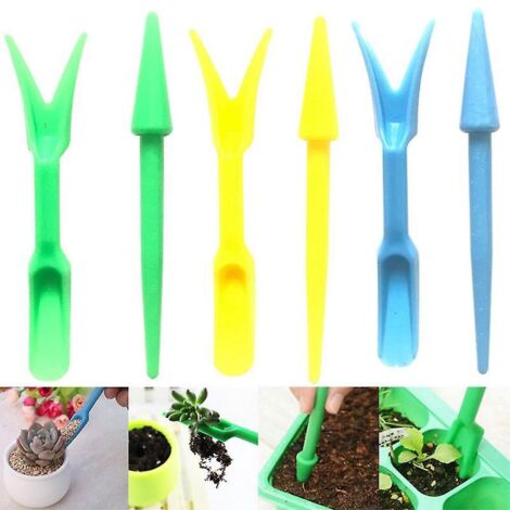 6 Pices Compos D'une Tige De Piquage Et D'une Fourchette De Plantation Pour La Pose Des Semis En Plastique De Haute Qualit / Outil De Jardinage (1/5)