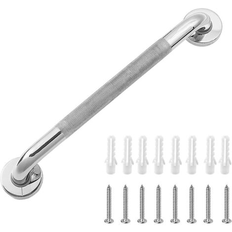 main Courante De Baignoire De 16"/ 400 Mm Avec Poigne Antidrapante, Poigne De Scurit De Douche Robuste En Acier Inoxydable Pour Baignoire, Toilett
