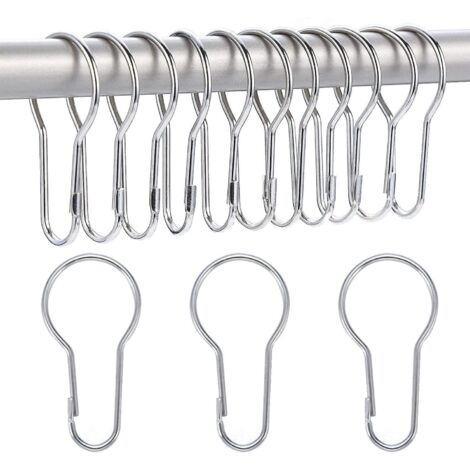 12 Pack Anneaux De Rideau De Douche Crochets Suspendus Pour Tri Et Organisation (1/5)