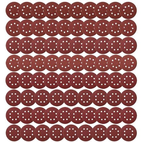 disques De Ponage, Jeu De 80 Feuilles De Papier De Verre Liant Nylon Pour Ponceuses Excentriques 125 Mm, 40/60/80/100/150/180/240/320 (10 Disque (1/5)