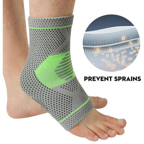 ankle Protector Green L Size 1 Piece Breathable Compression Support Sports Ankle Sprain Protector, Improves Blood Circulation And Relieves Swellin (1/5)