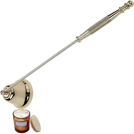 distributeur De Bougies (or), Extincteur Bougies, Ensemble D'accessoires Pour Bougies Long Manche En Acier Inoxydable, Extincteur, Bougie D'exti (1/5)