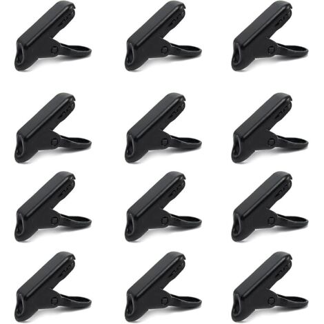 12 Clips En Plastique, Clip De Sangle De Corde Rflchissante Pour Tente, Tendeur Clips De Bche Clips De Bche Camping Parasol Jardin Crochet Et Ajus (1/5)