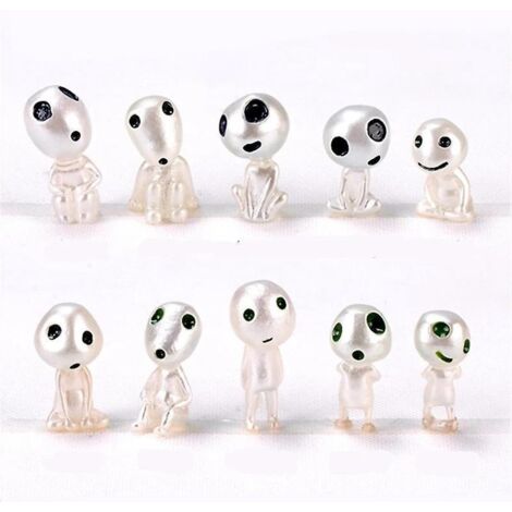 10 Figurines D'elfes D'arbres Bleu Clair (hauteur 2,8 3,8 Cm), Figurines D'elfes D'arbres Phosphorescents, Mini Elfes D'arbres Phosphorescents E (1/5)