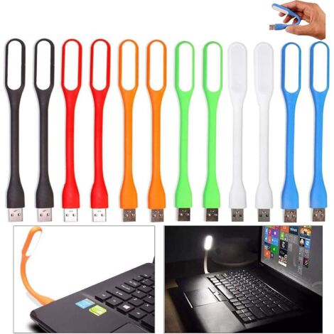 12 Pcs Lampe Led Usb,mini Led Flexible Usb,lampe De Lecture Pour Livre Pour Banque De Puissance Pc Ordinateur Portable Ordinateur Portable-6 Color (1/5)