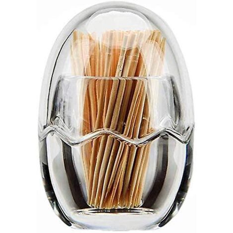 porte-cure-dents En Forme D'oeuf En Acrylique (sans Cure-dents) Seau Distributeur De Cure-dents En Cristal Bote Cure-dents En Plastique Bote Cur (1/5)