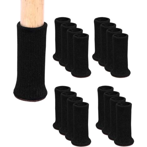 16 Paires De Chaussettes De Chaise En Tricot Elastique Pour Pieds De Meubles, Double Epaisseur Pour Pieds De Chaise Carrs Avec Ronds Un Diamtre De (1/5)